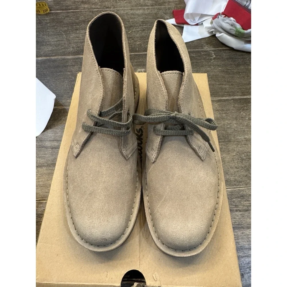 Clark's Men's Bushacre 2 Leather Suede Chukka Boots‎ Size 7 Distressed